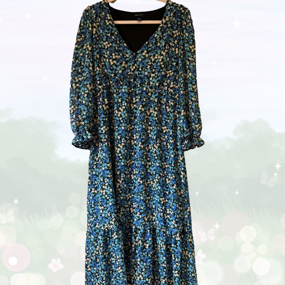 Floral Blue Dress